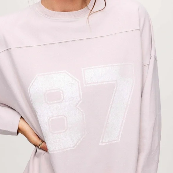 nuuds Light Gray Sweatshirt with 87 Design - Picture 2 of 9